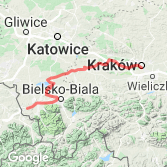 Mapa Greenway Kraków - Cieszyn